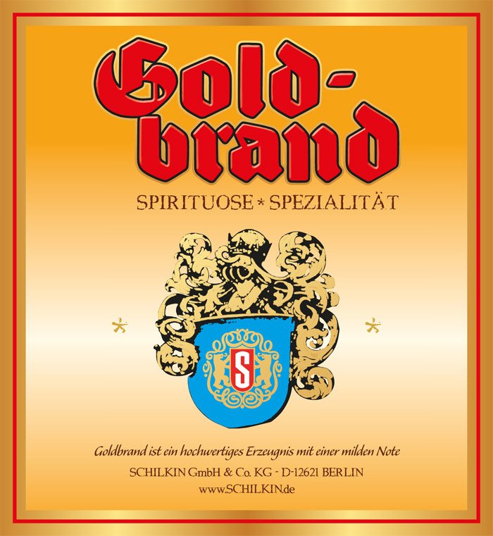 Schilkin Goldbrand-Etikett (für 0815-Industries KG, Berlin)