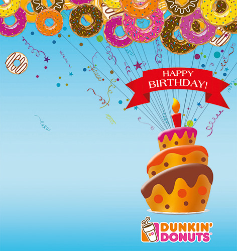 Birthday Card Dunkin' Donuts (for 0815-Industries KG, Berlin)